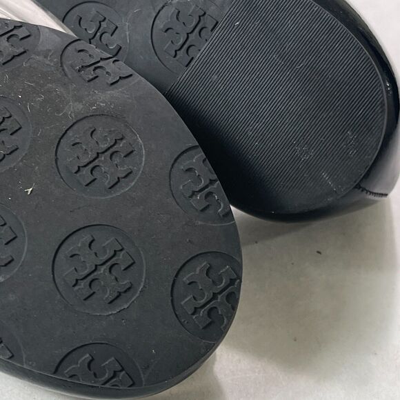 Tory Burch Ballet 6 1/2 M Flat Black & Clear PVC Vintage NO SIZE VISIBLE READ - Picture 6 of 9